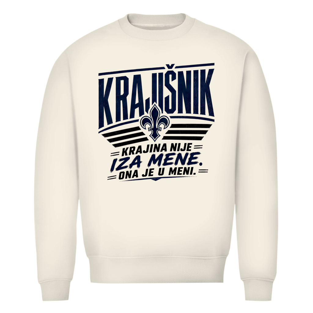 Krajisnik Herren Premium Bio Sweatshirt Krajina nije iza mene ona je u meni