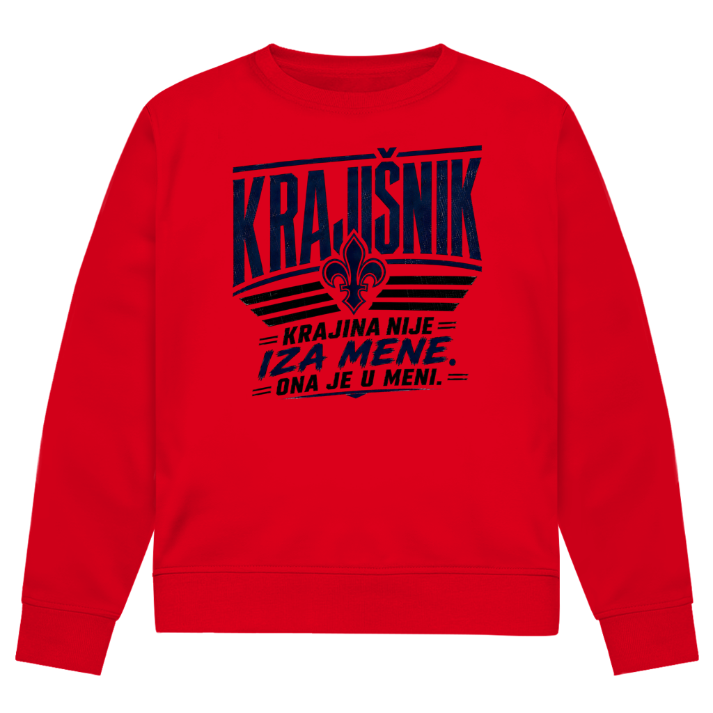Krajisnik Herren Premium Bio Sweatshirt Krajina nije iza mene ona je u meni