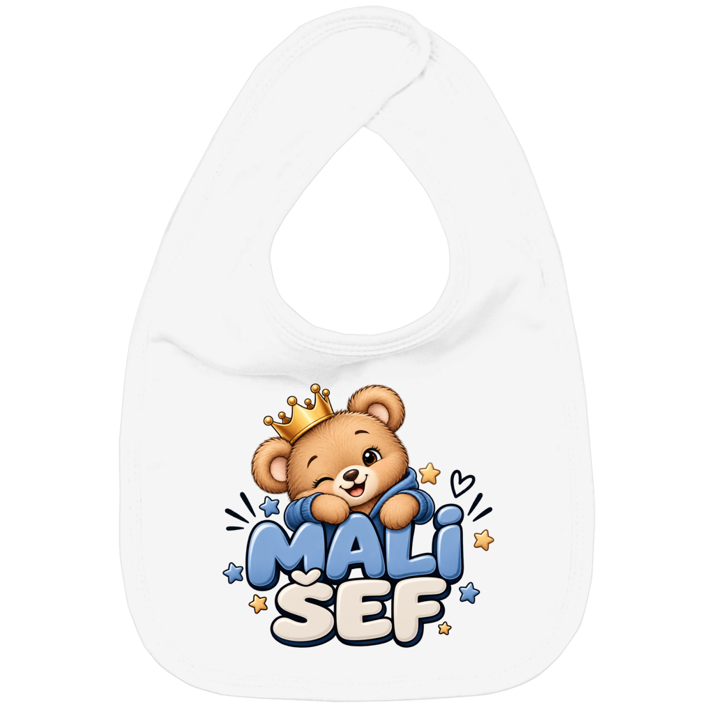 Portikla za bebe „Mali šef“ – Slatki medvjedić s krunom | Balkan Baby