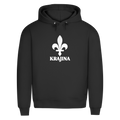 Krajina Herren Premium Bio Hoodie – Bosnische Lilie Weiß