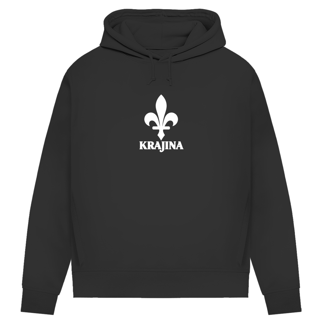 Krajina Damen Premium Bio Hoodie – Bosnische Lilie Weiß