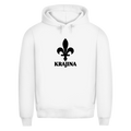 Krajina Herren Premium Bio Hoodie – Bosnische Lilie Schwarz