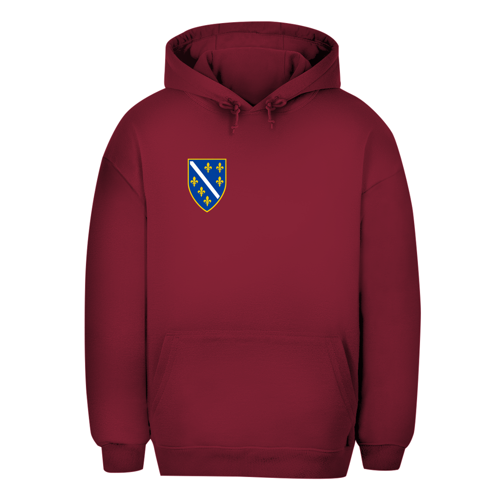 Bosnien Unisex Oversize Hoodie – Bosnisches Wappen Links | BiH