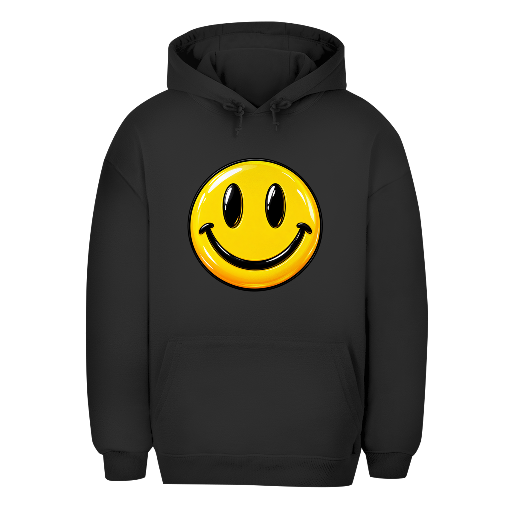 Unisex Oversize dukserica – Smiley | Happy Vibes dukserica sa kapuljačom i velikim motivom
