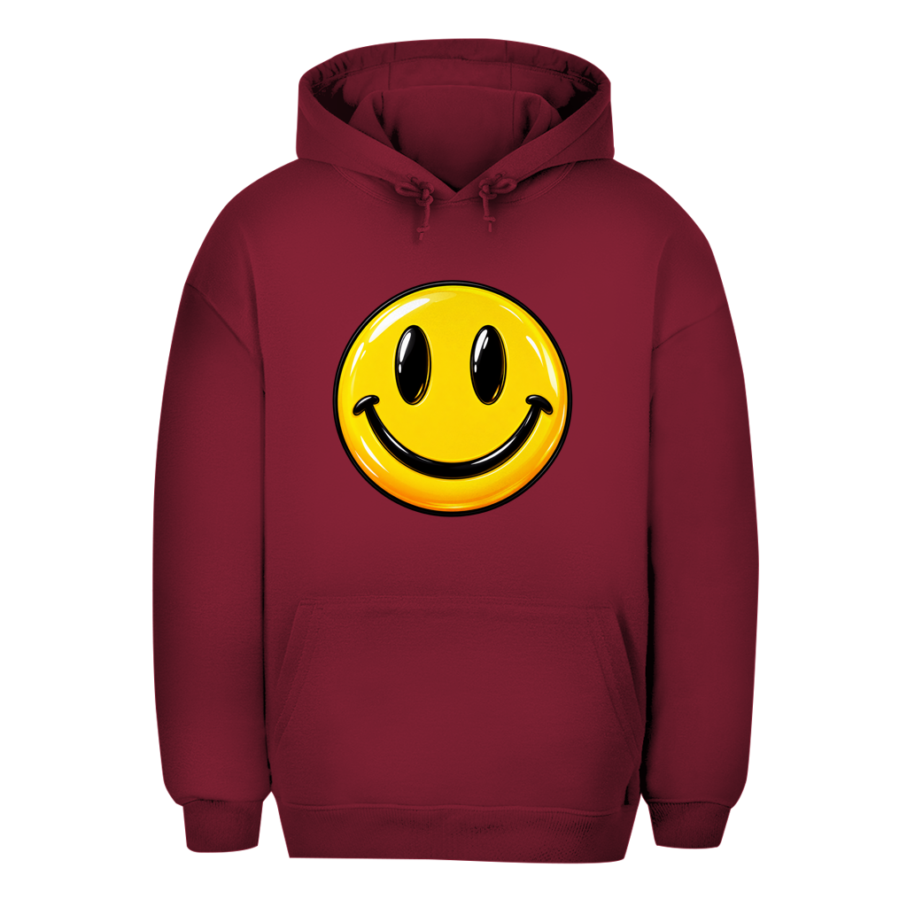 Unisex Oversize dukserica – Smiley | Happy Vibes dukserica sa kapuljačom i velikim motivom