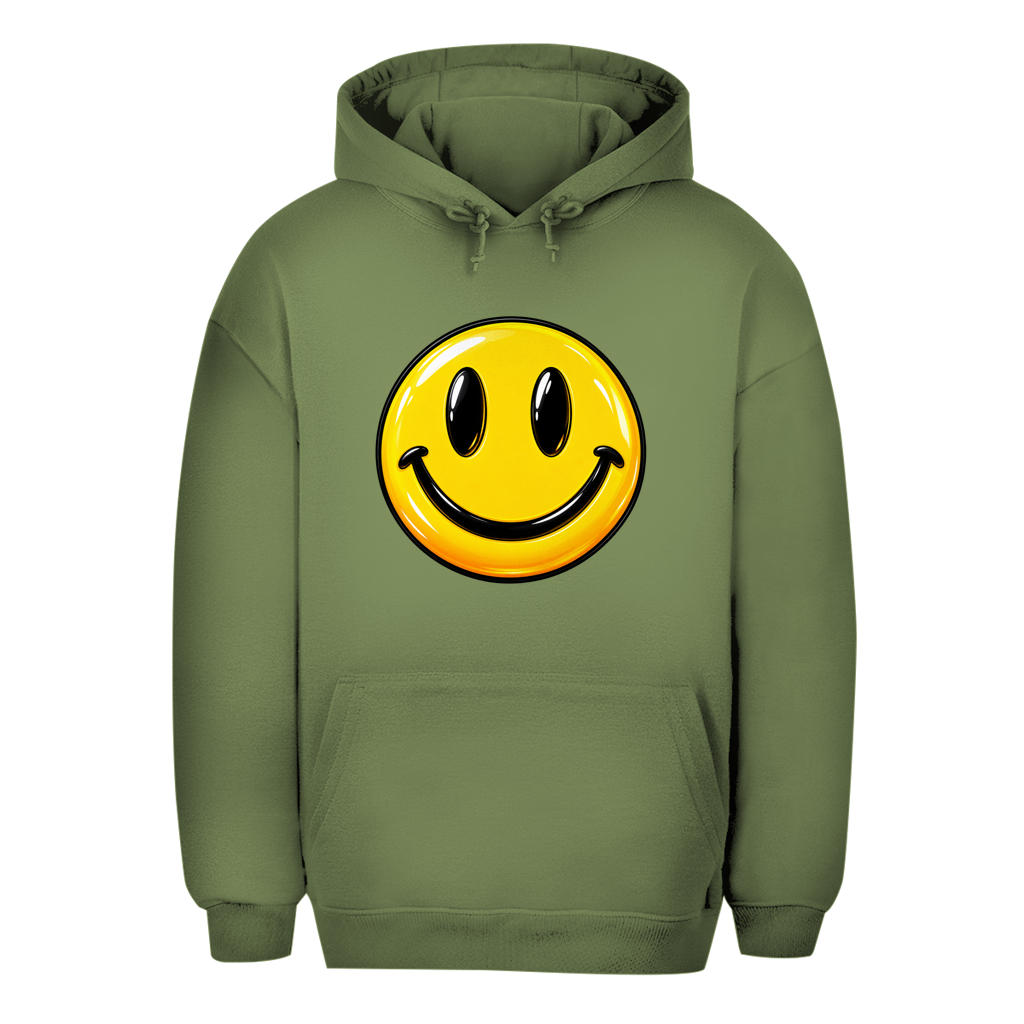 Unisex Oversize dukserica – Smiley | Happy Vibes dukserica sa kapuljačom i velikim motivom