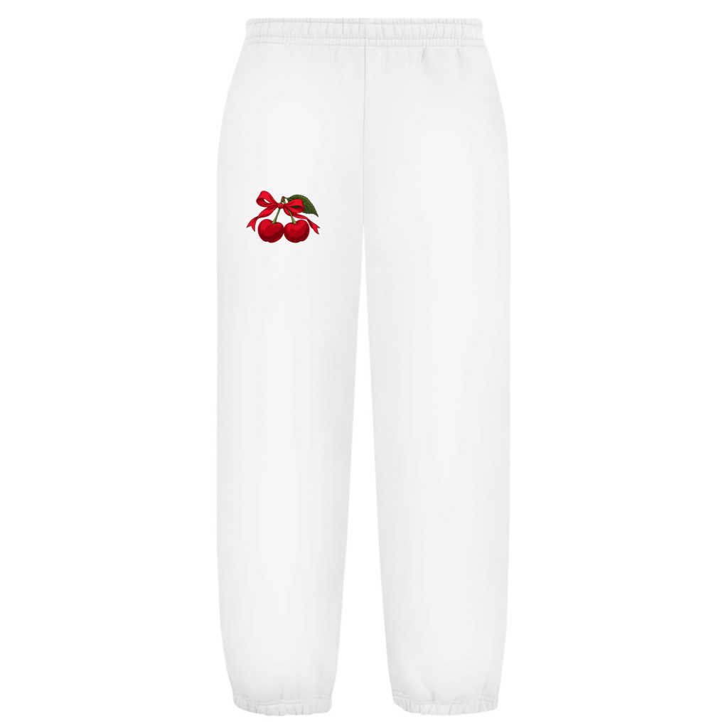 Oversize plišane trenerke – Cherry Vibes | Uniseks donji dio trenerke