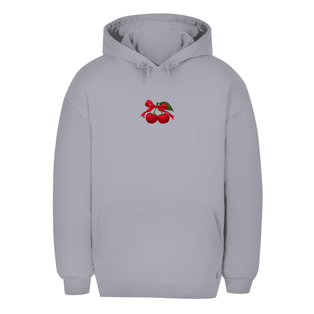 Unisex Oversize dukserica – Cherry Vibes | Dukserica sa kapuljačom i malim motivom trešnje