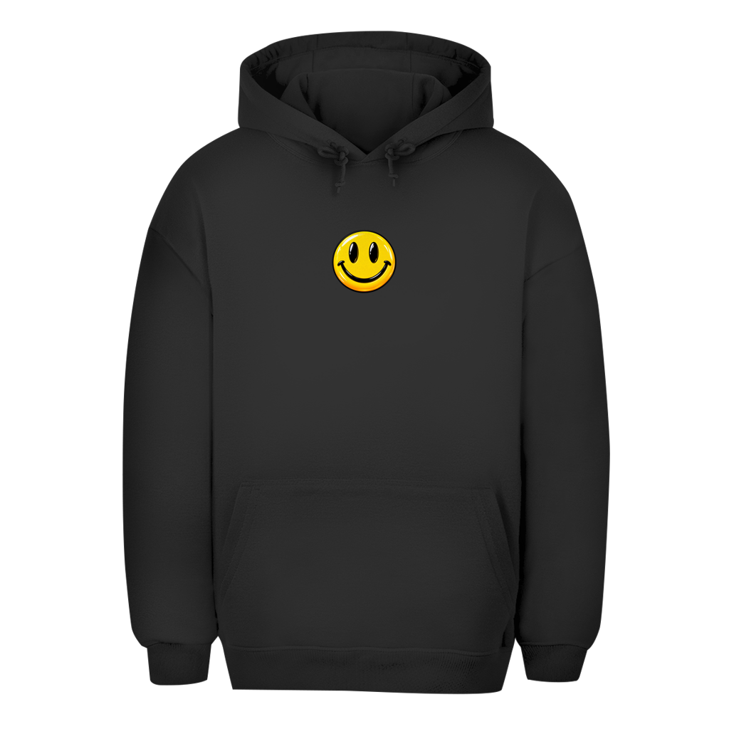 Unisex oversize dukserica – Smiley | Happy Vibes dukserica sa kapuljačom, mali motiv
