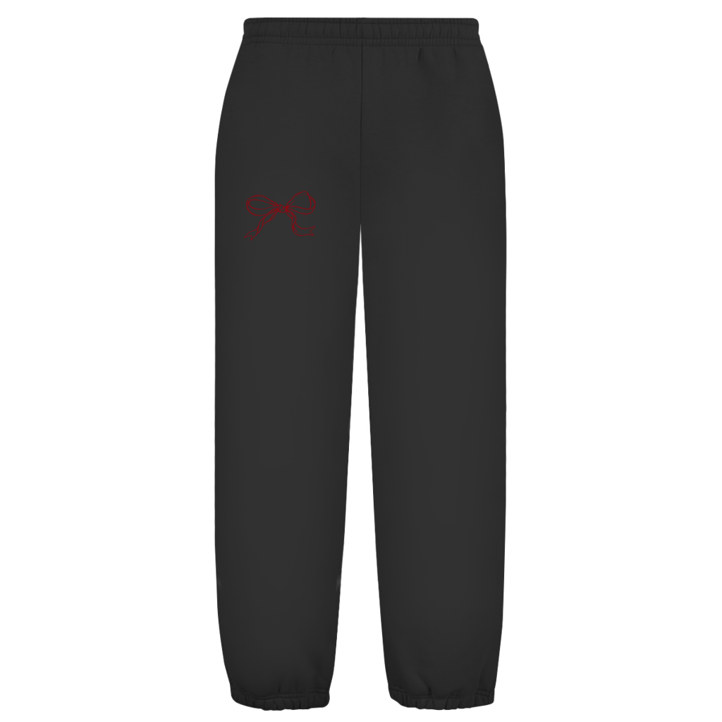 Oversize Fluffy Sweatpants – Red Bow | Jogginghose mit Schleife
