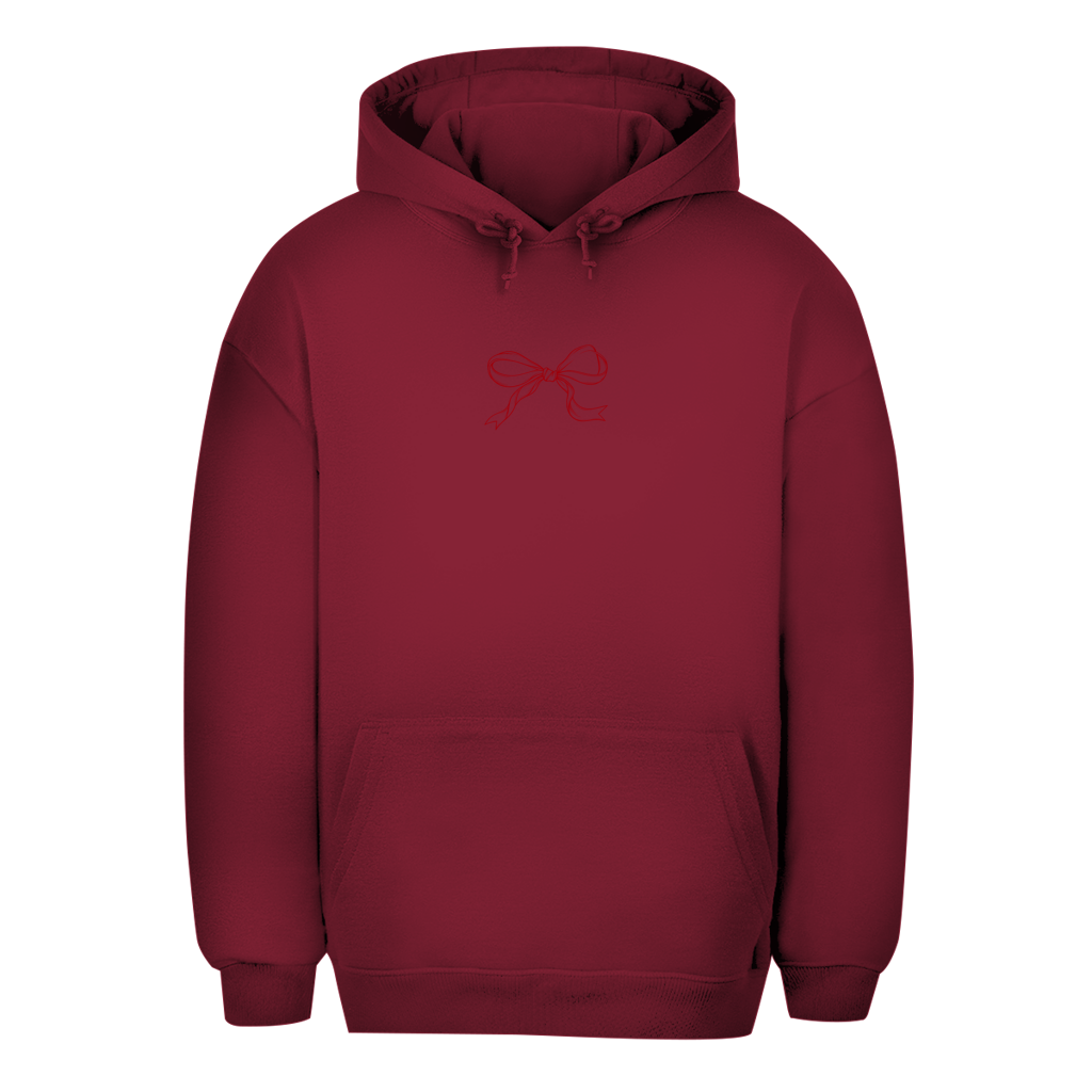 Unisex Oversize Hoodie – Red Bow | Schleifen Hoodie Kleines Motiv