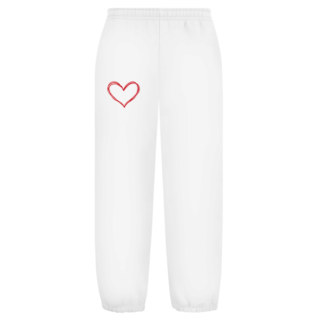 Oversize Fluffy Sweatpants – Heart Vibes | Jogginghose mit Herz