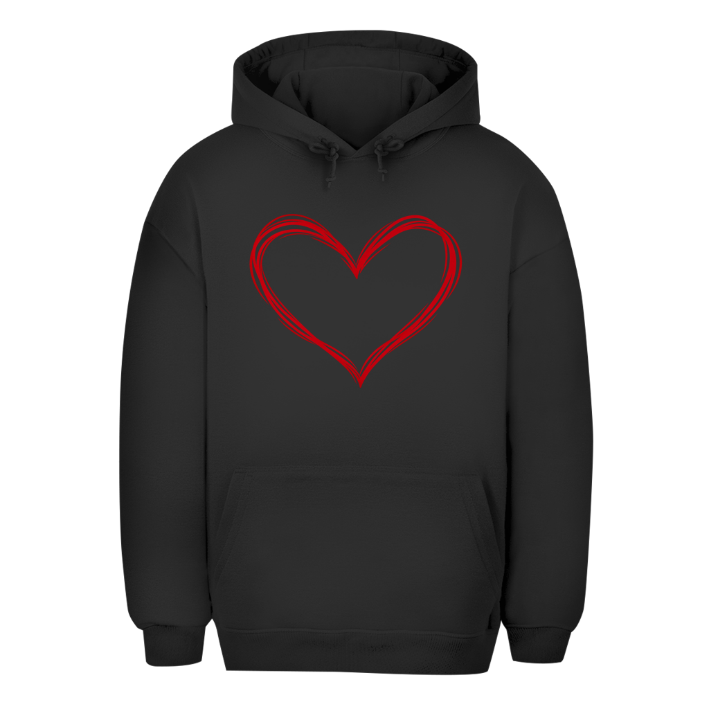 Unisex Oversize Hoodie – Heart Vibes | Dukserica sa kapuljačom sa velikim motivom srca