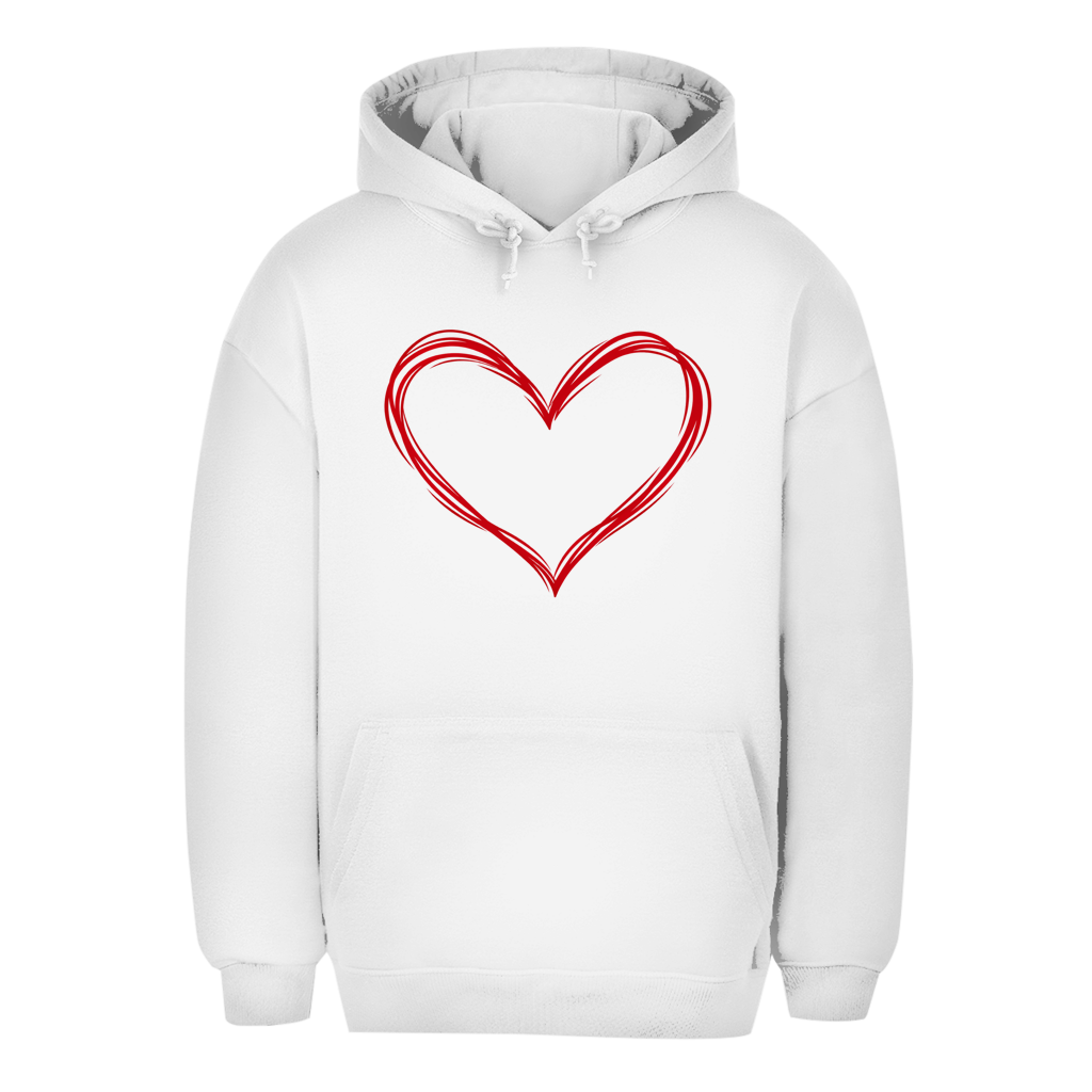 Unisex Oversize Hoodie – Heart Vibes | Dukserica sa kapuljačom sa velikim motivom srca