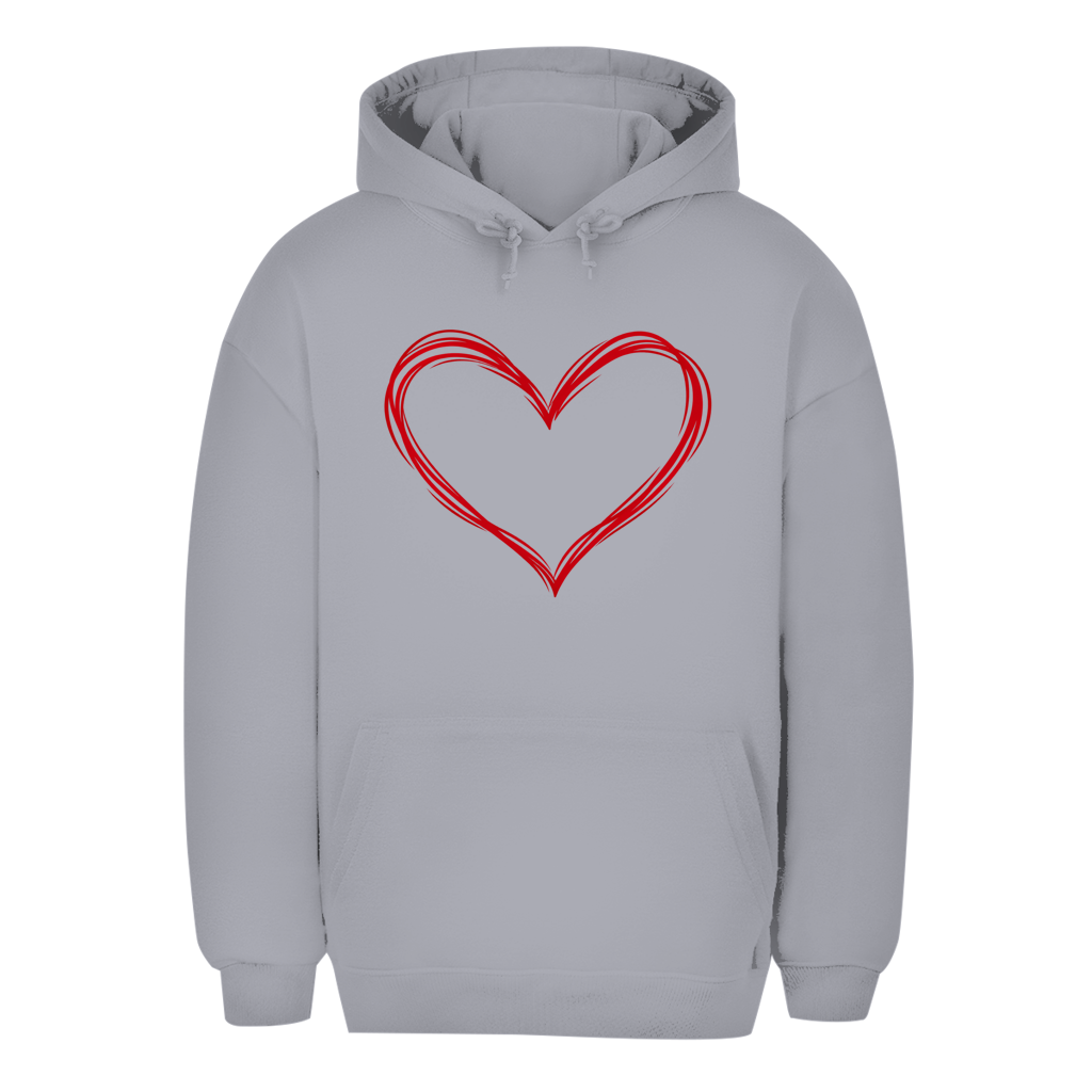 Unisex Oversize Hoodie – Heart Vibes | Dukserica sa kapuljačom sa velikim motivom srca