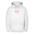 Unisex Oversize dukserica – Heart Vibes | Dukserica sa kapuljačom i malim motivom srca