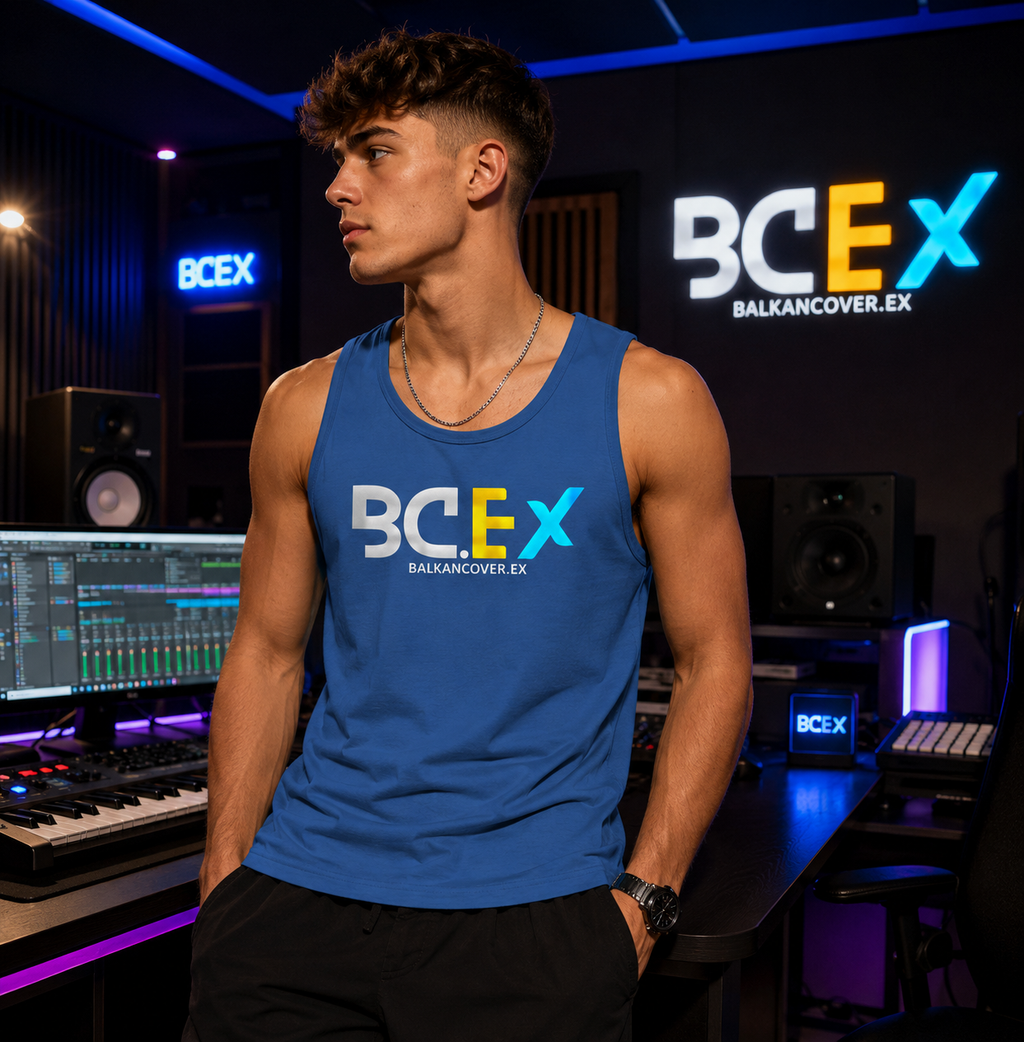 Muška Premium majica bez rukava BCEX | Prednja štampa