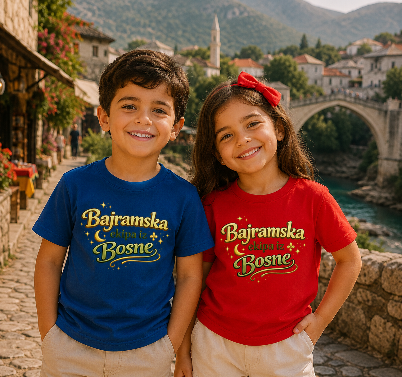 🇧🇦 Bajramska ekipa iz Bosne – Kinder Basic T-Shirt | Eid Shirt