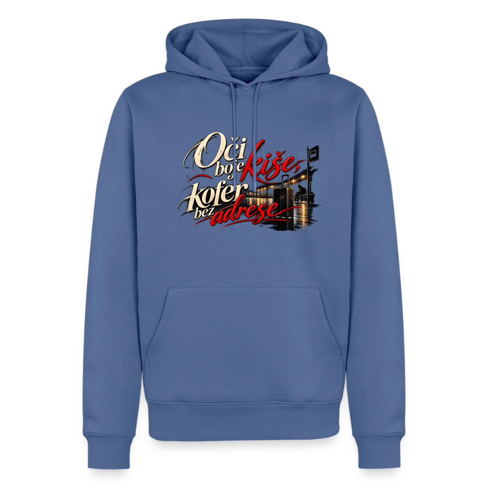 Männer Premium Hoodie - oci boje kise kofer bez adrese - Taubenblau