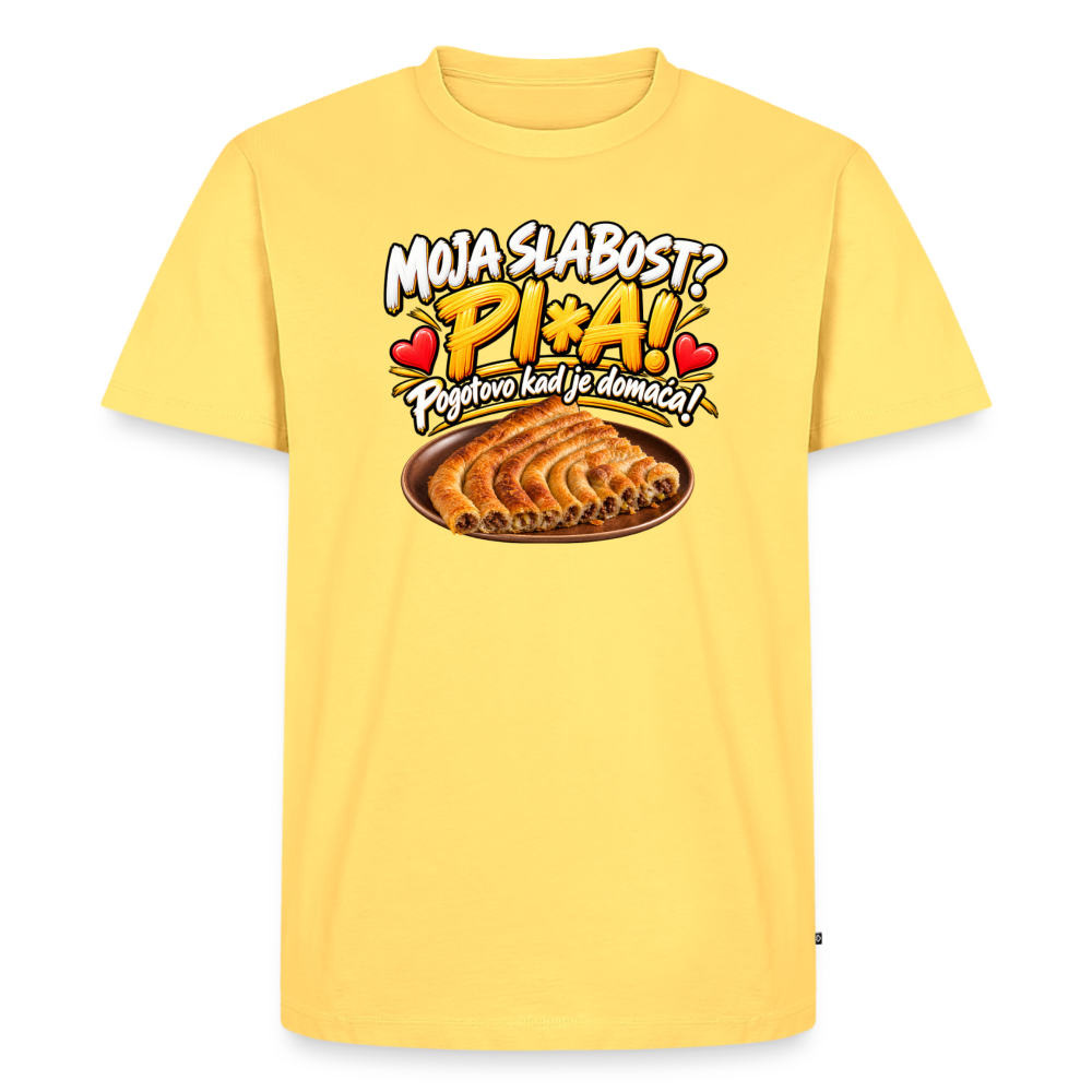 Männer Premium T-Shirt - Pastellgelb