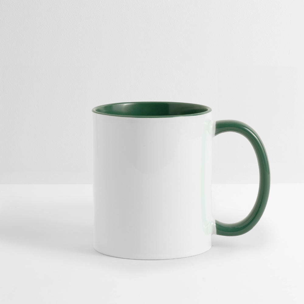 Weihnachtstasse 🎄 Mit einer Tasse Kaffee wird Weihnachten noch schöner – 325 ml - Weiß/Dunkelgrün