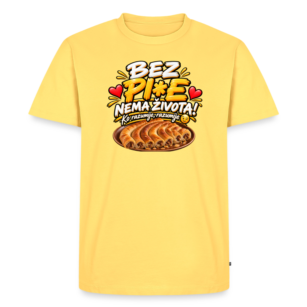 Männer Premium T-Shirt - Pastellgelb