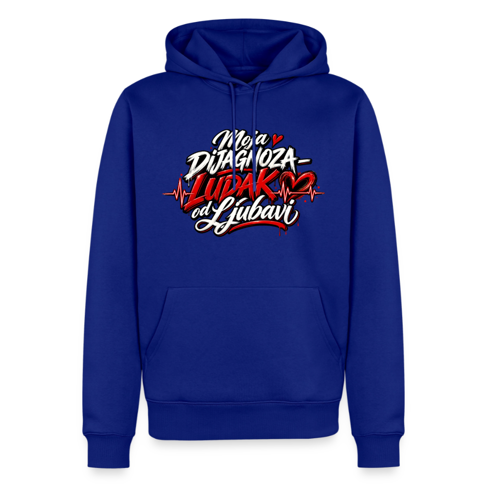 Männer Premium Hoodie - Moja dijagnoza ludak od ljubavi - Royalblau