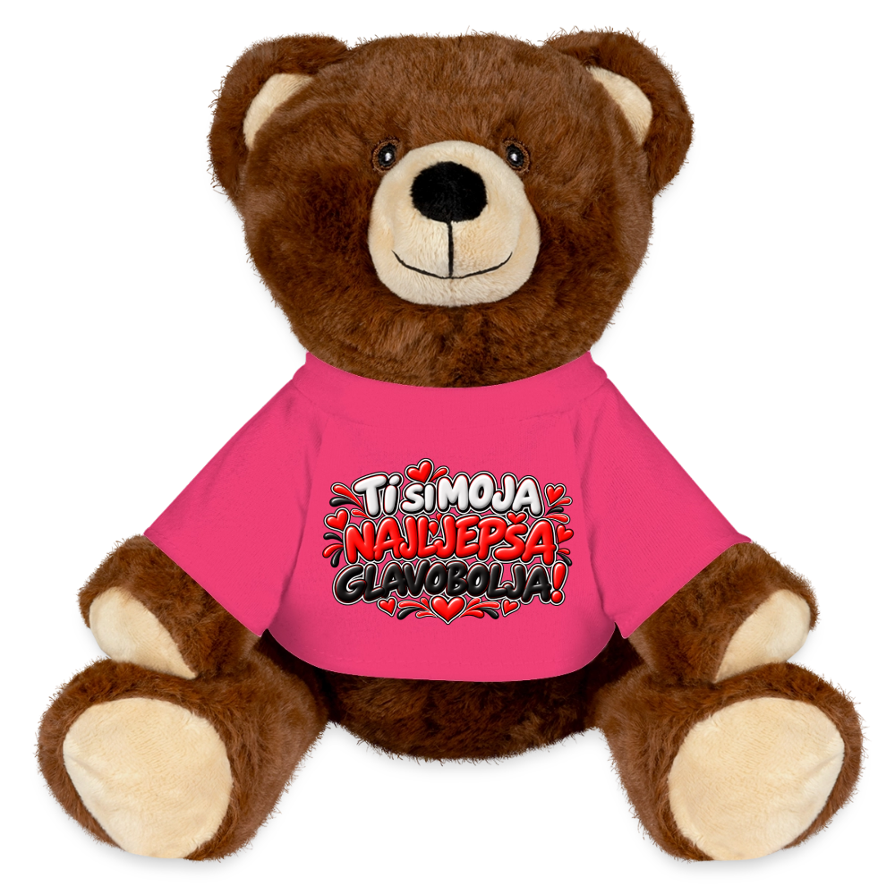 TI SI MOJA NAJLJEPŠA GLAVOBOLJA ❤️🧸 – Nachhaltiger MiniFeet® Teddybär - Pink