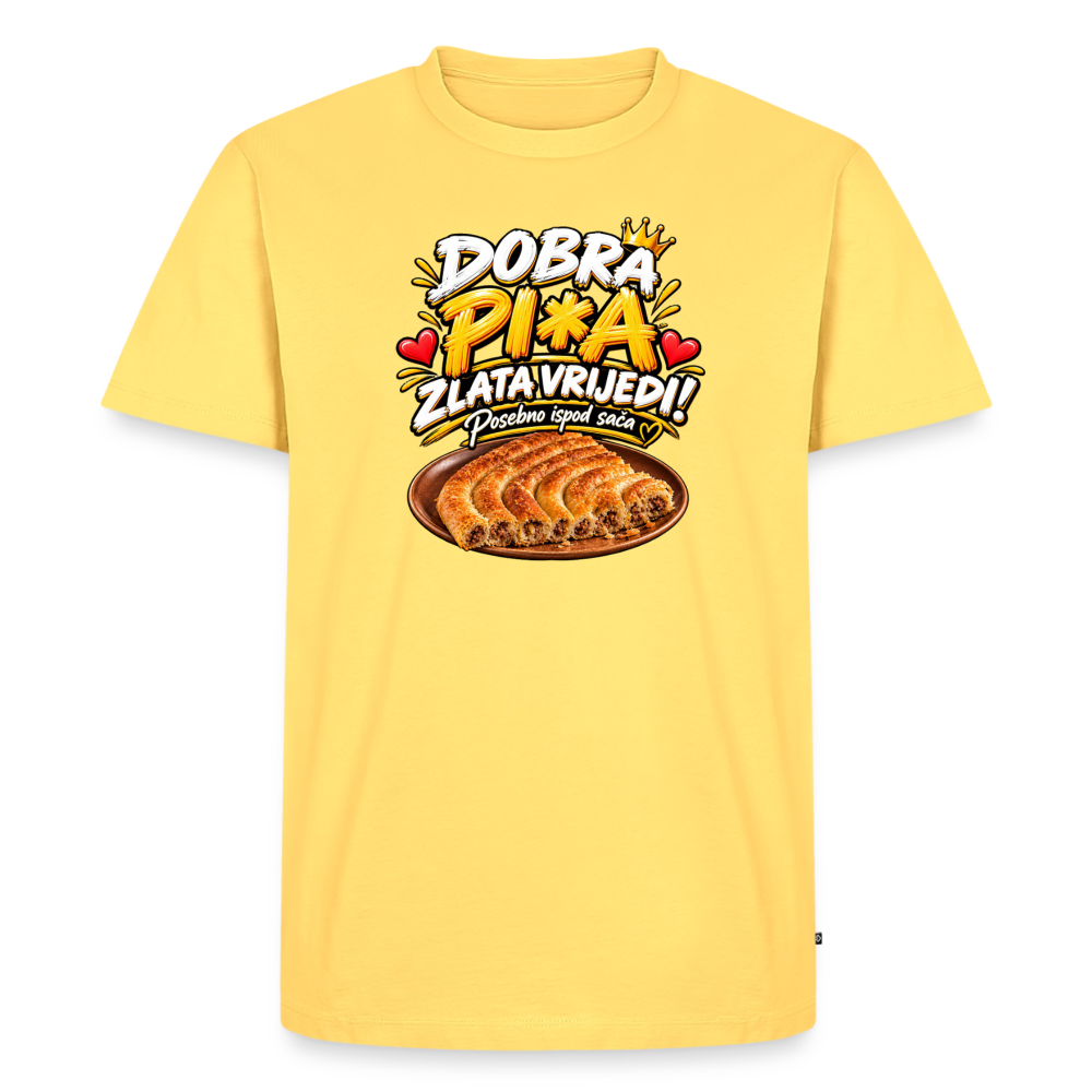 Männer Premium T-Shirt - Pastellgelb