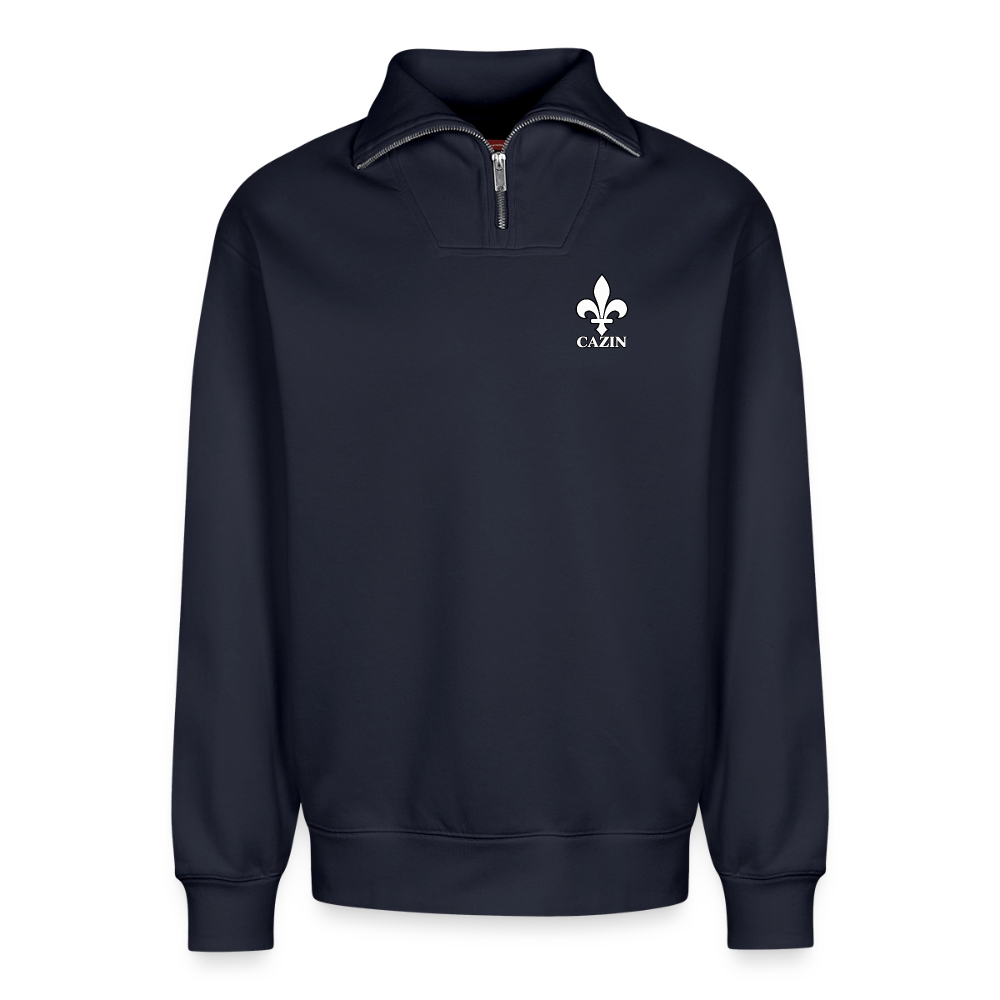 CAZIN Hoodie von SPREAD – Bosnische Lilie mit dezentem Brustprint - Navy
