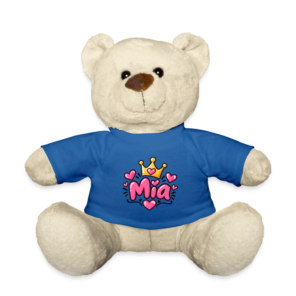 Teddy MIA– Personalisierbar mit Namen & Design - Königsblau