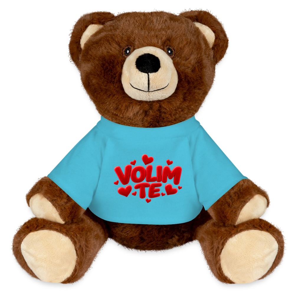VOLIM TE Kuschelteddy MiniFeet® – Nachhaltiger Teddybär mit Herz-Design - Atollblau