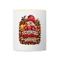 Weihnachtstasse 🎄 Mit einer Tasse Kaffee wird Weihnachten noch schöner – 325 ml - Weiß/Gelb