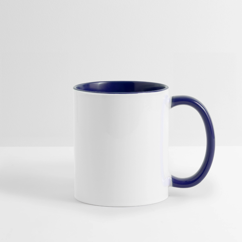 Weihnachtstasse 🎄 Zeit für eine Weihnachtspause – Rentier Kaffeetasse 325 ml - Weiß/Kobaltblau