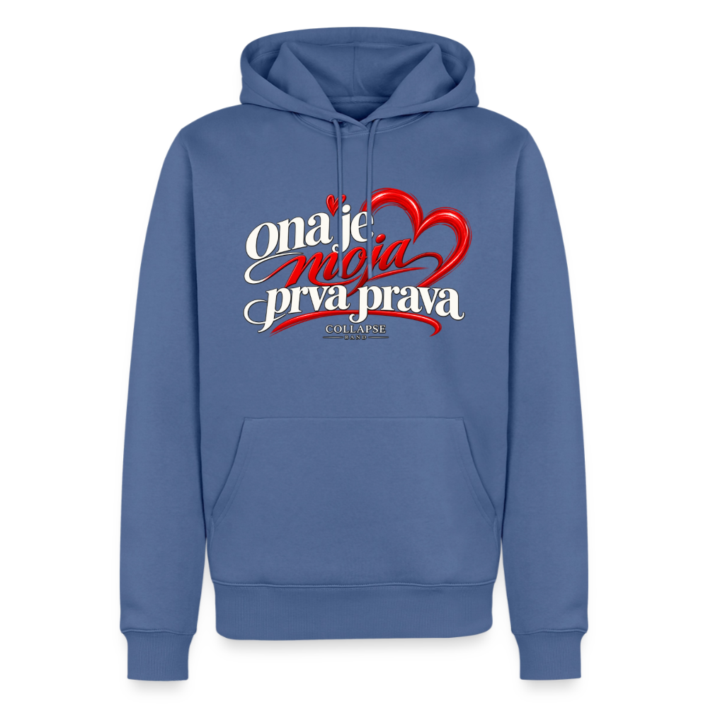 Männer Premium Hoodie - ona je moja prva prava - Taubenblau