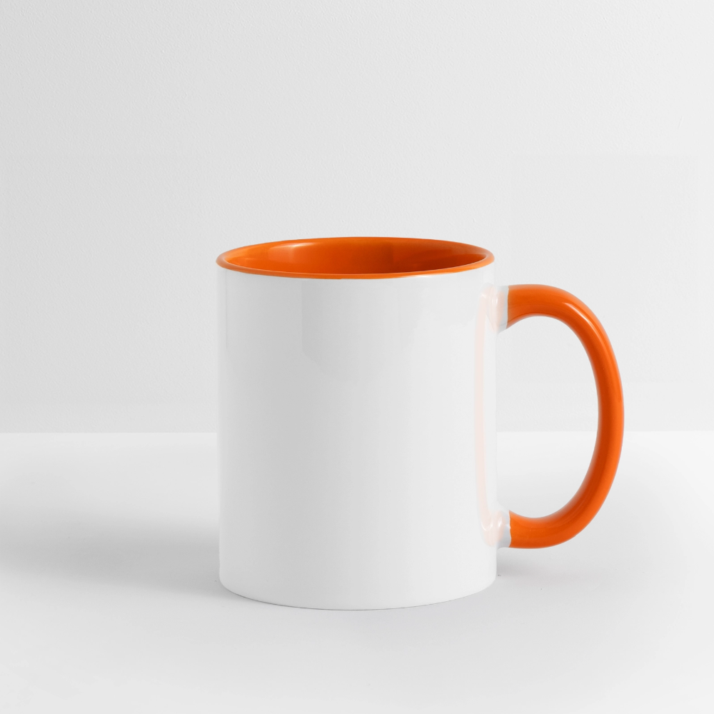 Weihnachtstasse ☃️ Eine Tasse Weihnachtszauber für dich – Schneemann Kaffeetasse 325 ml - Weiß/Orange