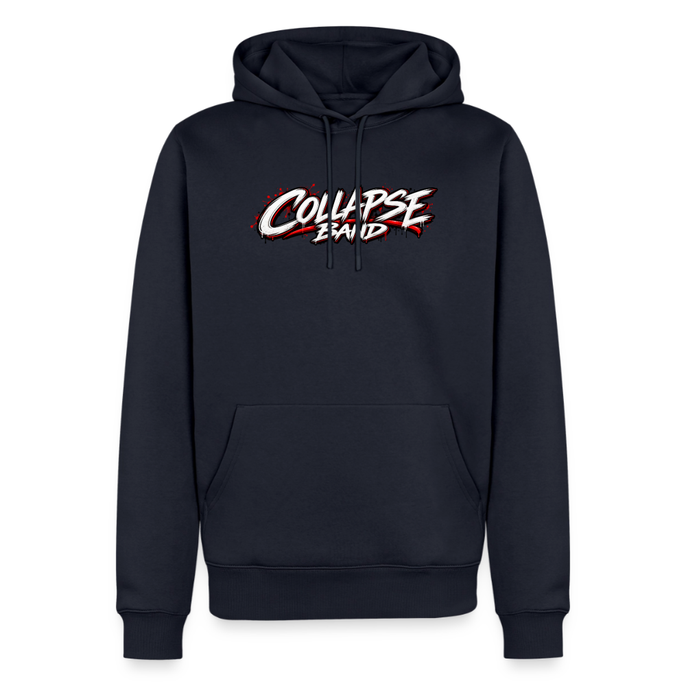 Männer Premium Hoodie - Collapse band red style - Navy