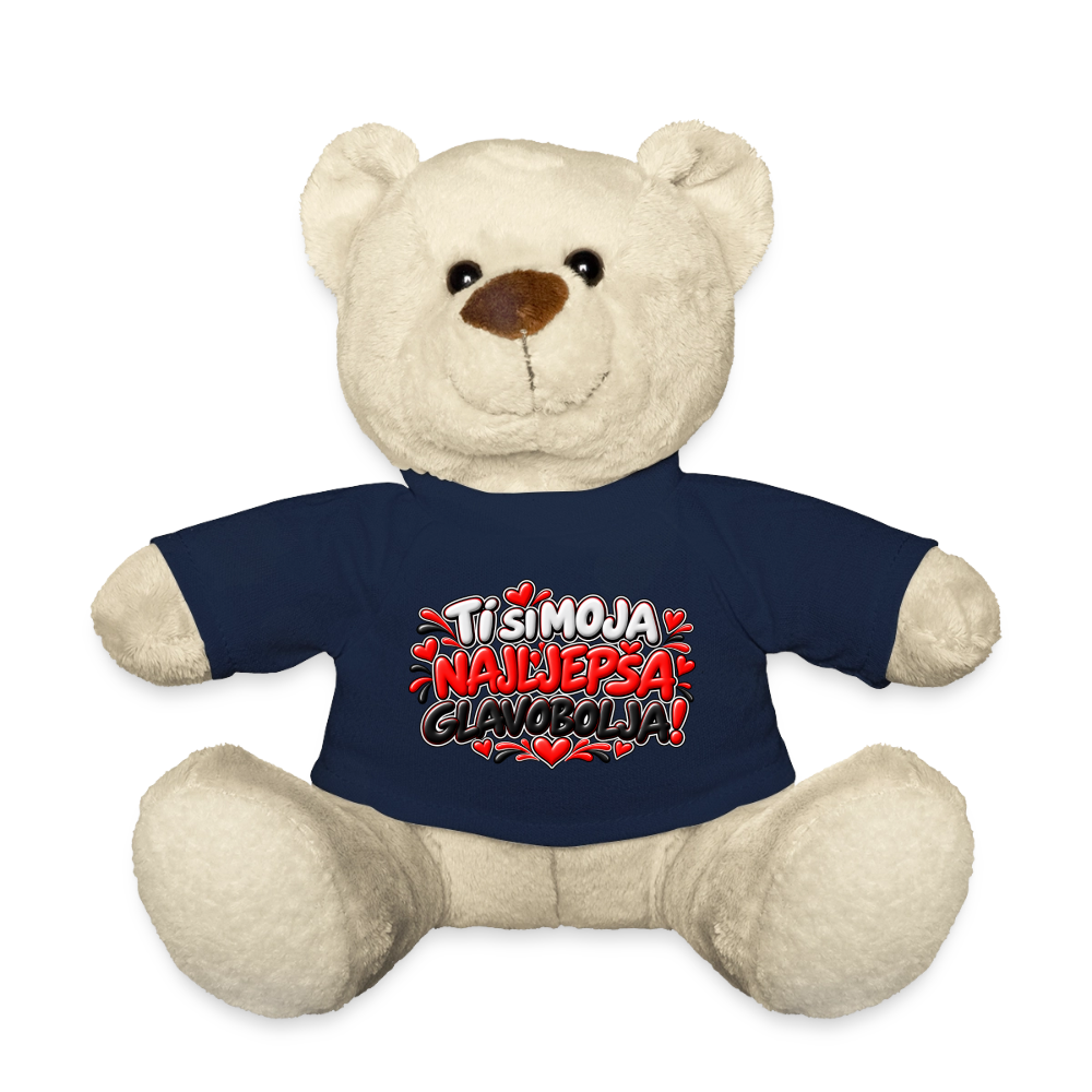 TI SI MOJA NAJLJEPŠA GLAVOBOLJA ❤️🧸 – Süßer Kuschelteddy 20 cm - French Navy