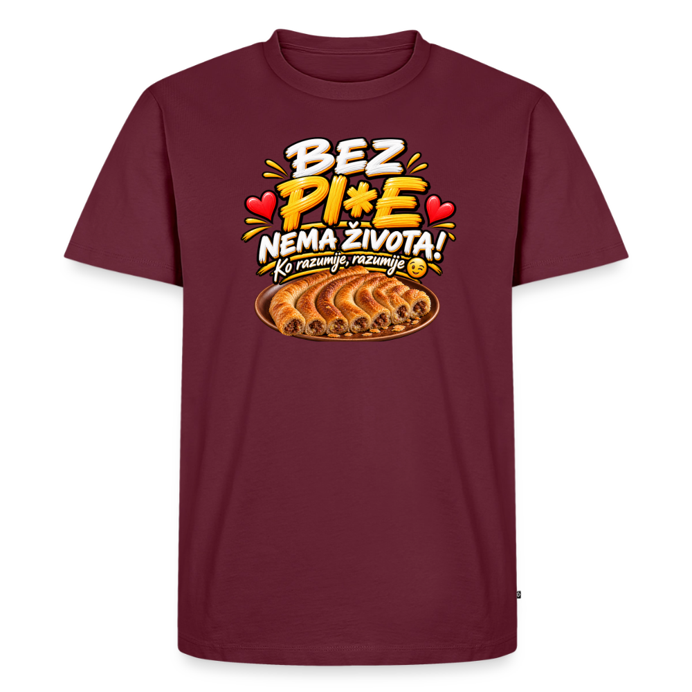 Männer Premium T-Shirt - Burgunderrot