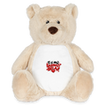 Ti si moj najdrazi belaj Kuschelteddy 32 cm mit Herz-Design - Weiß/Mittelbraun