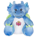 Plüschtier Drache 22 cm MIA – Personalisierbar mit Namen & Design - Weiß/Blau