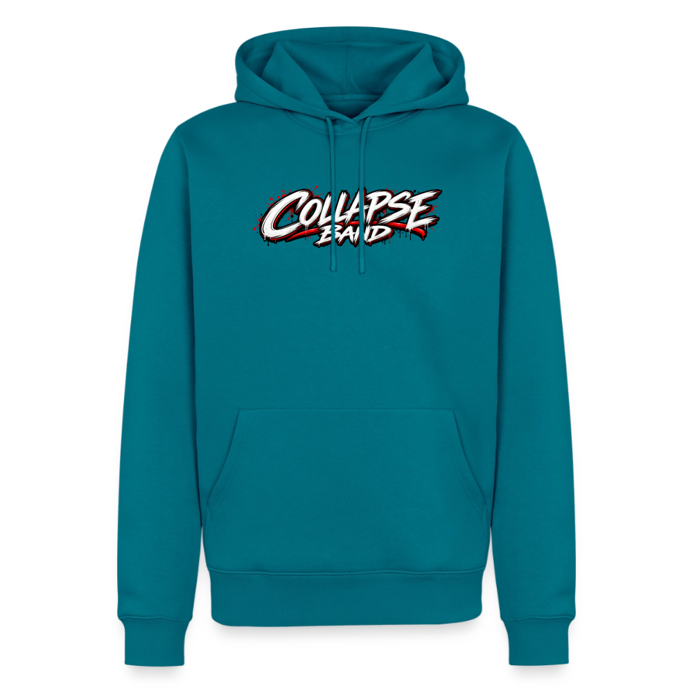 Männer Premium Hoodie - Collapse band red style - Petrol