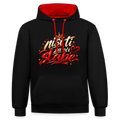 Kontrast-Hoodie - Nisi ti za oci slabe - Schwarz/Rot
