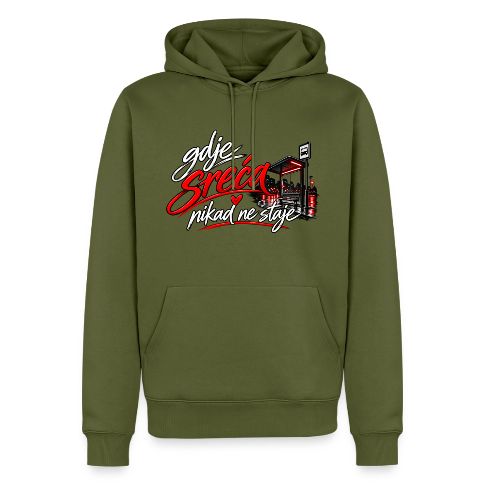 Männer Premium Hoodie - gdje sreca nikad ne staje - Khaki