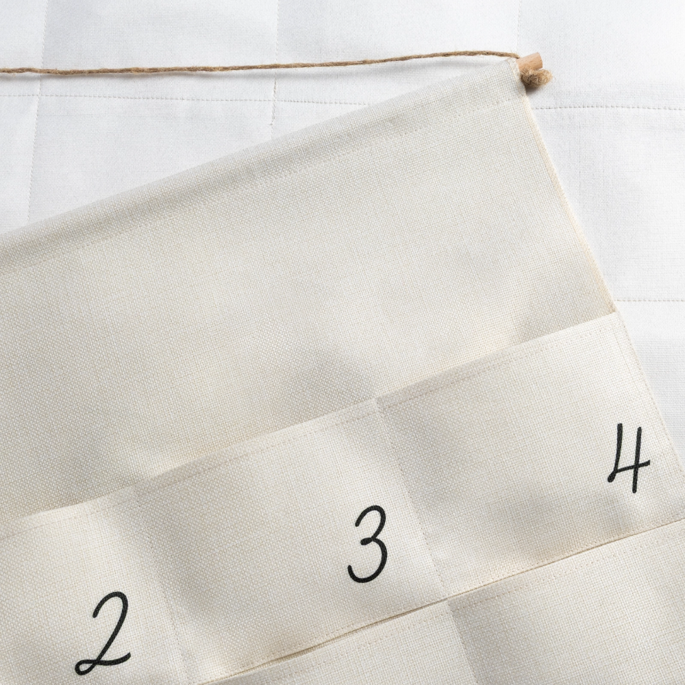 Adventskalender zum Befüllen – Frohe Weihnachten | 24 Taschen - Naturweiß