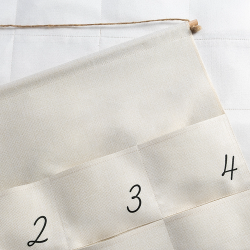 Adventskalender zum Befüllen – Frohe Weihnachten | 24 Taschen - Naturweiß