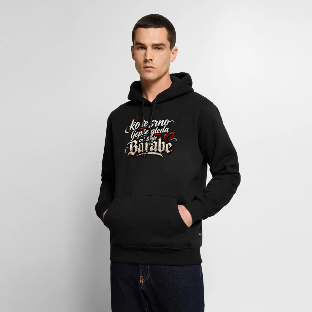 Männer Premium Hoodie - ko te srno ljepse gleda od tvoje barabe - Schwarz