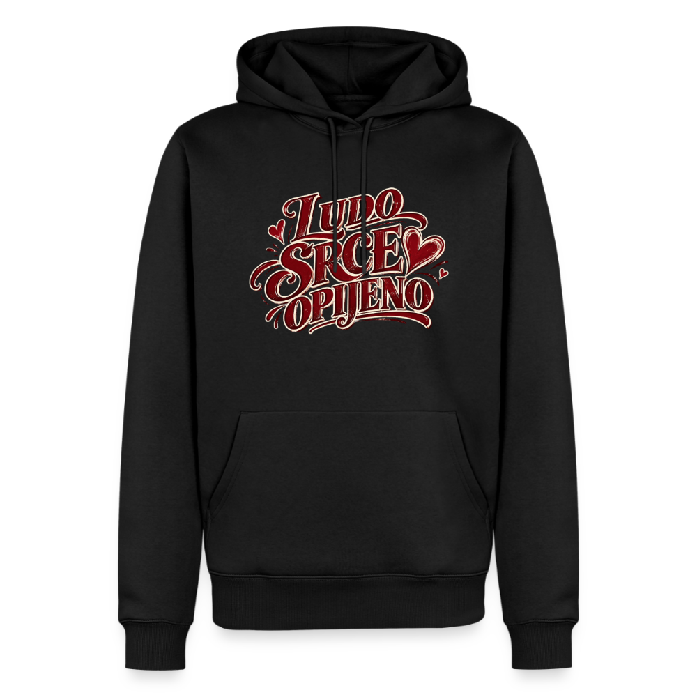 Männer Premium Hoodie - ludo srce opijeno - Schwarz