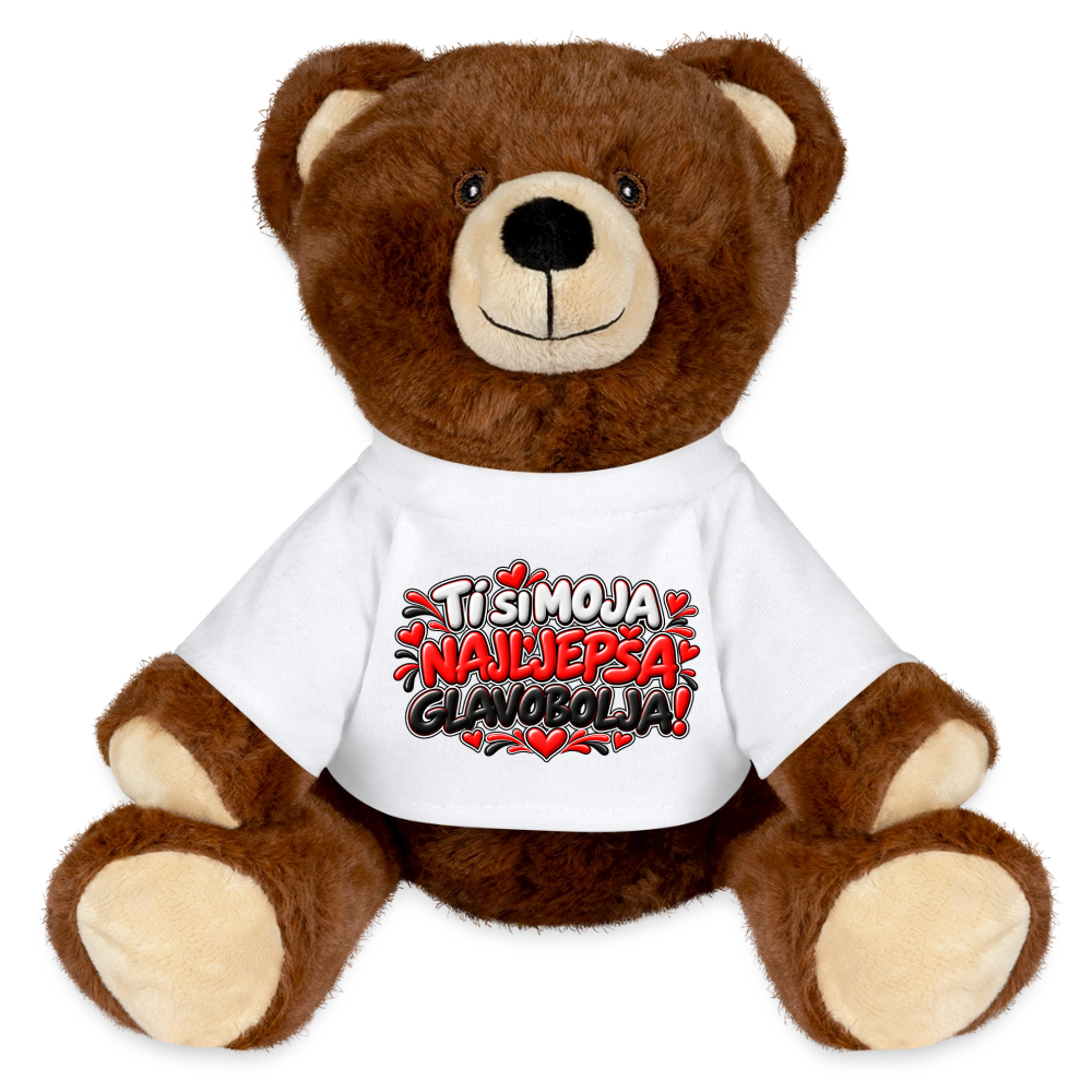 TI SI MOJA NAJLJEPŠA GLAVOBOLJA ❤️🧸 – Nachhaltiger MiniFeet® Teddybär - Weiß