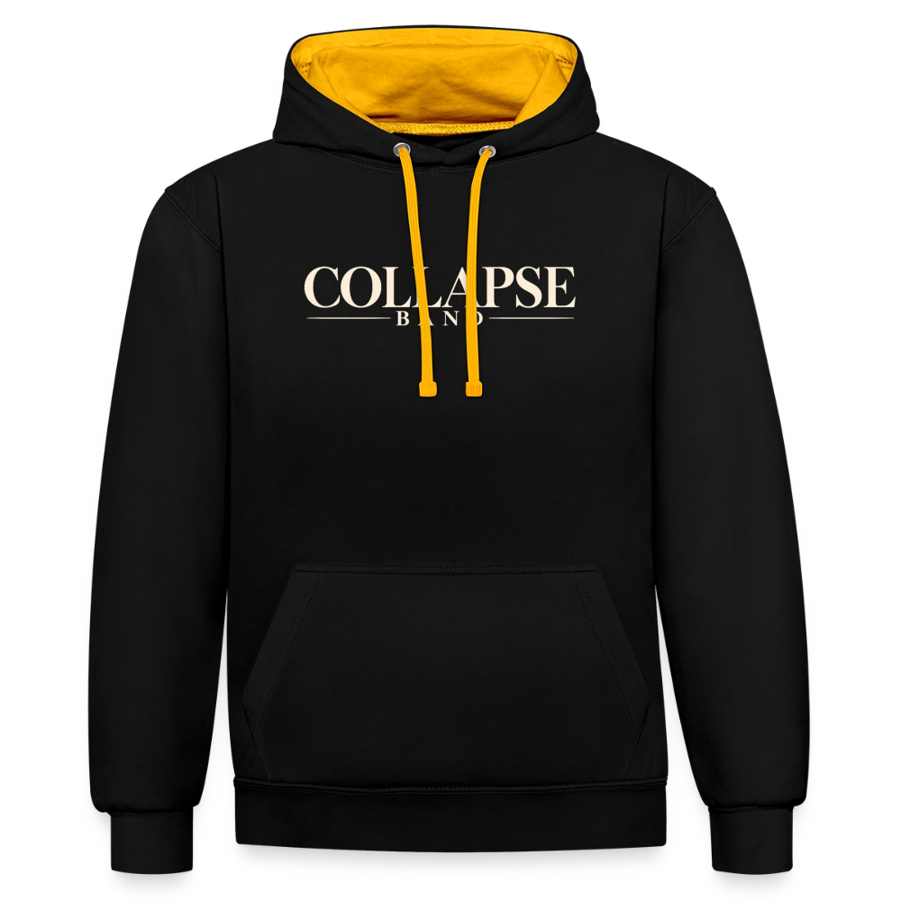 Kontrast-Hoodie - Collapse band - Schwarz/Gold